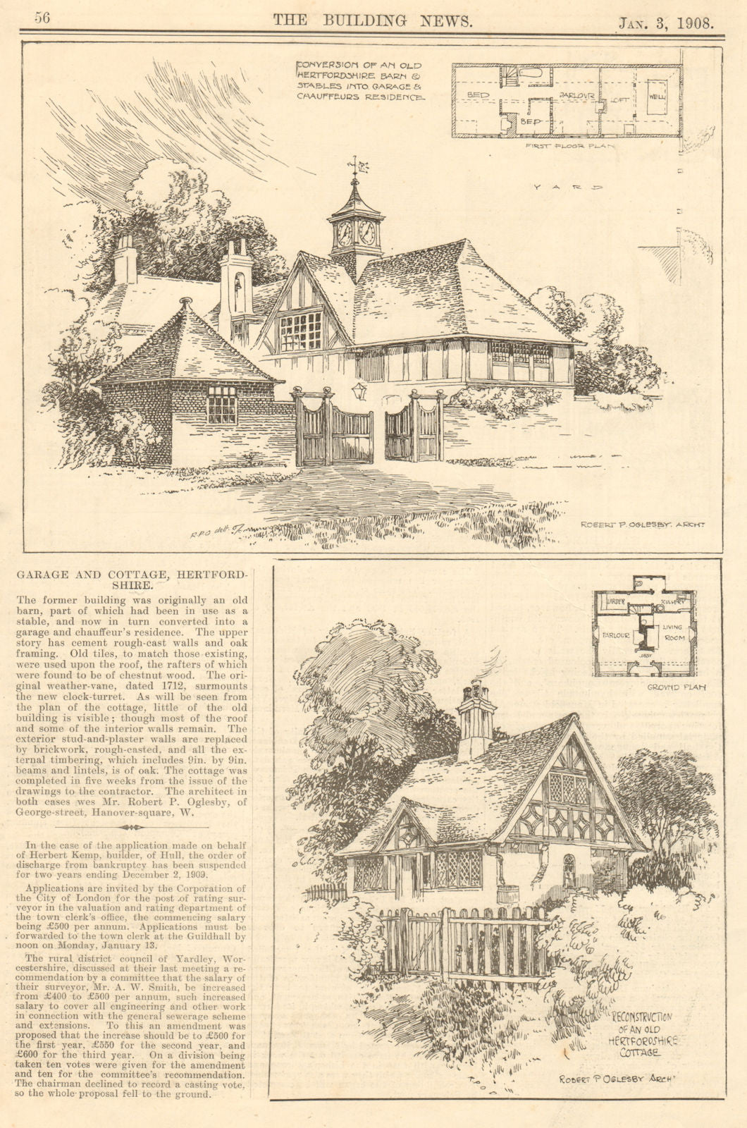 Hertfordshire barn & stables conversion. Robert Oglesby, Architect. Cottage 1908